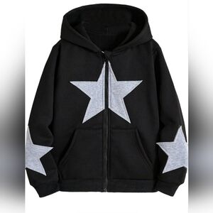 BNWT -  Girl's Y2k Zip Up Star Graphic hoodie